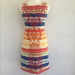 Anthropologie Tabitha Striped Embroidered Shift 2